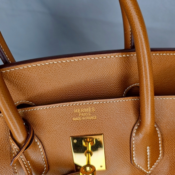 ❤️ SOLD ❤️ Hermès Gold Courchevel Birkin 35 Gold Hardware, 2004 - Picture 14 of 17